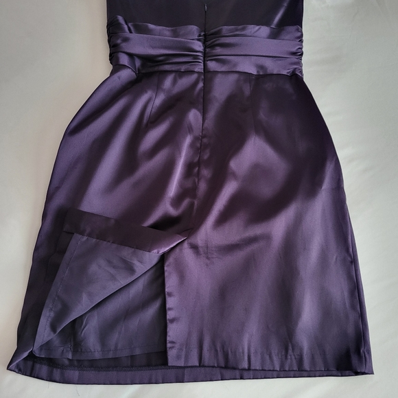 David's Bridle Royal Purple Sleeveless Mini Dress with Pockets - Picture 9 of 10